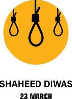 shaheed diwas des martyrs journée 23 Mars vecteur illustration