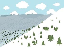 neige dans le les bois. vecteur illustration