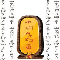 pierre conseil, argile tablette et égyptien hiéroglyphes vecteur