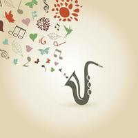 saxophone une signe pour conception. une vecteur illustration