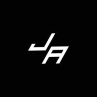 ja logo monogramme avec en haut à vers le bas style moderne conception modèle vecteur