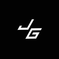 jg logo monogramme avec en haut à vers le bas style moderne conception modèle vecteur