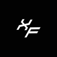 xf logo monogramme avec en haut à vers le bas style moderne conception modèle vecteur