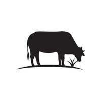 icône de vecteur de modèle de logo de vache