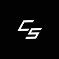 cs logo monogramme avec en haut à vers le bas style moderne conception modèle vecteur