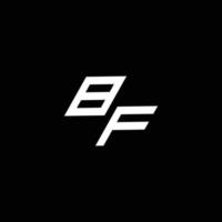 bf logo monogramme avec en haut à vers le bas style moderne conception modèle vecteur