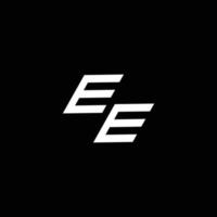 ee logo monogramme avec en haut à vers le bas style moderne conception modèle vecteur