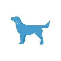 Labrador chien logo pour une vétérinaire clinique dans bleu vecteur