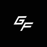 gf logo monogramme avec en haut à vers le bas style moderne conception modèle vecteur