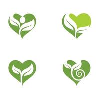 logos de l'écologie des feuilles d'arbre vert vecteur