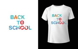 retour à école T-shirt conception gratuit vecteur