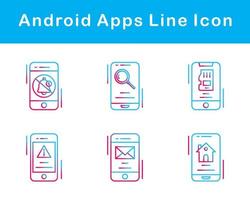 Android applications vecteur icône ensemble