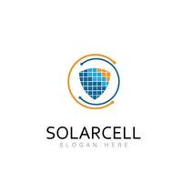 solaire énergie logo conception La technologie symbole vecteur