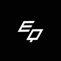 eq logo monogramme avec en haut à vers le bas style moderne conception modèle vecteur