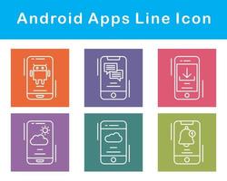 Android applications vecteur icône ensemble