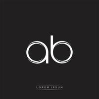 un B initiale lettre Divisé minuscule logo moderne monogramme modèle isolé sur noir blanc vecteur