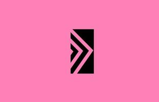 rose noir je alphabet lettre logo icône conception avec géométrique lignes. Créatif modèle pour entreprise et affaires vecteur
