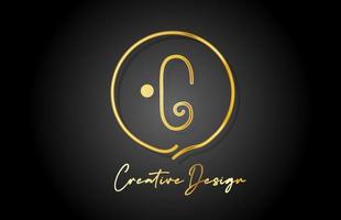 g or Jaune alphabet lettre logo icône conception avec luxe ancien style. d'or Créatif modèle pour entreprise et affaires vecteur