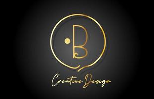 b or Jaune alphabet lettre logo icône conception avec luxe ancien style. d'or Créatif modèle pour entreprise et affaires vecteur
