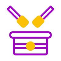 bedug tambour icône bichromie violet Jaune style Ramadan illustration vecteur élément et symbole parfait.
