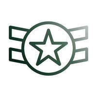 badge icône pente vert blanc style militaire illustration vecteur armée élément et symbole parfait.