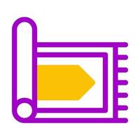couverture icône bichromie violet Jaune style Ramadan illustration vecteur élément et symbole parfait.