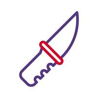 couteau icône bicolore rouge violet style militaire illustration vecteur armée élément et symbole parfait.