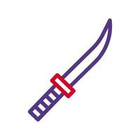 épée icône bicolore rouge violet style militaire illustration vecteur armée élément et symbole parfait.