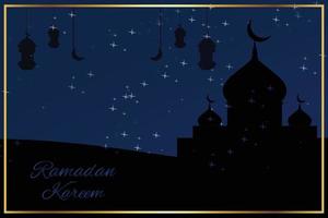 conception d'illustration pour célébrer le mois de ramadan 2021 vecteur