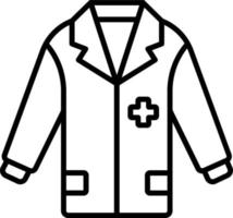 style d'icône de manteau de médecin vecteur