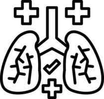 respiratoire se soucier icône style vecteur