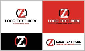 z abstrait alphabet lettre logo conception ensemble vecteur
