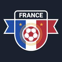 Soccer français ou football Badge Logo Design vecteur