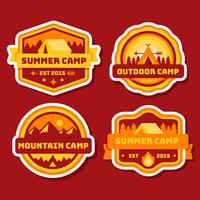 collection de patch de camping vecteur