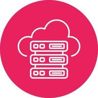 icône de vecteur de serveur cloud