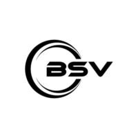 création de logo de lettre bsv en illustration. logo vectoriel, dessins de calligraphie pour logo, affiche, invitation, etc. vecteur