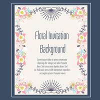 Vecteur de fond invitation florale