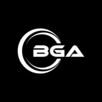création de logo de lettre bga en illustration. logo vectoriel, dessins de calligraphie pour logo, affiche, invitation, etc. vecteur