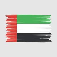pinceau drapeau des émirats arabes unis vecteur