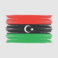 brosse drapeau libye vecteur