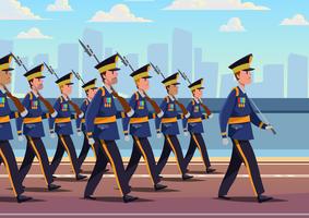 Formation de parade militaire vecteur