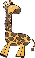 girafe animal de Afrique est Jaune avec marron taches. vecteur