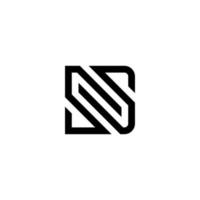 lettre nsd Créatif logo conception. coloré professionnel logo conception vecteur illustration sur noir Contexte.