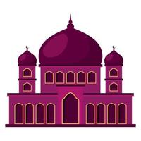mignonne mosquée icône Animé dessin animé vecteur illustration pour islamique élément décoration
