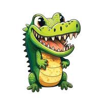 mignonne alligator dessin animé style vecteur