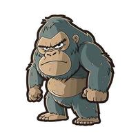 mignonne gorille dessin animé style vecteur