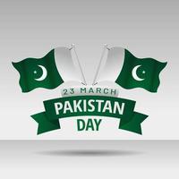 23 Mars Pakistan journée logo avec nationale drapeau illustration vecteur