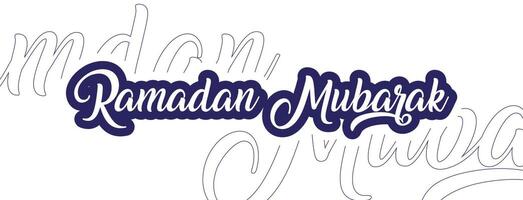 Ramadan mubarak dans calligraphie style vecteur