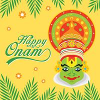 Vecteur de fond heureux Onam