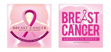 campagne du mois de sensibilisation au cancer du sein vecteur